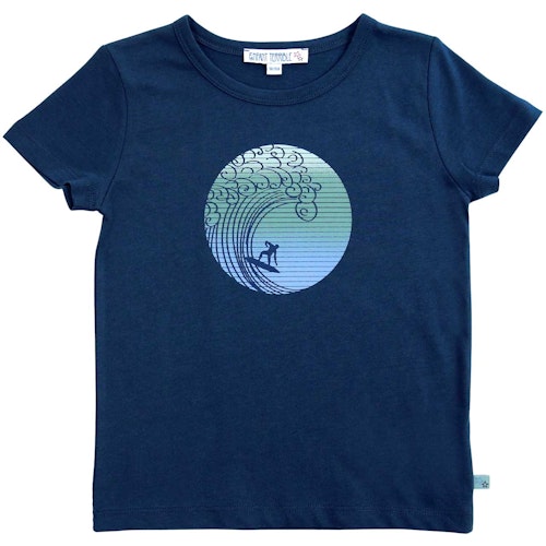 Edles T-Shirt Wellenreiter-Druck