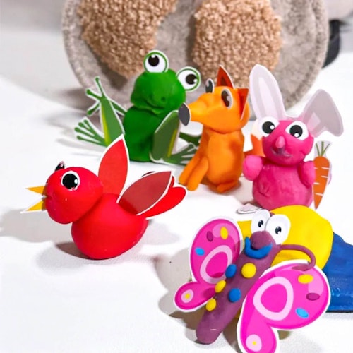 KNETÄ® Set aus Knete 8 x 20g + Bastelkarte