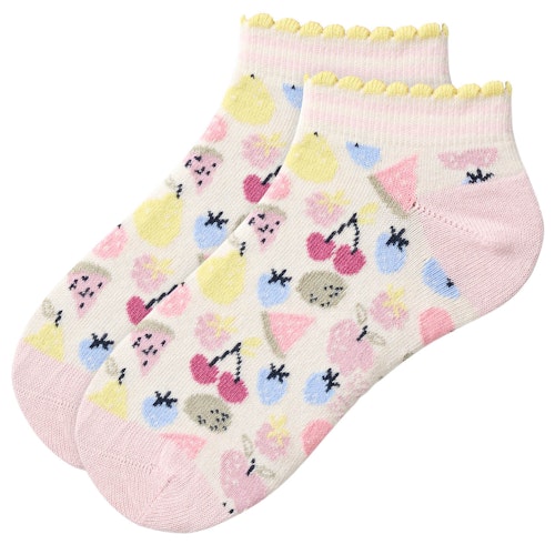 Doppelpack Sneakersocken Blumen rosa