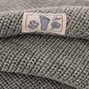 Vorschaubild Babydecke Merinowolle gestrickt grau