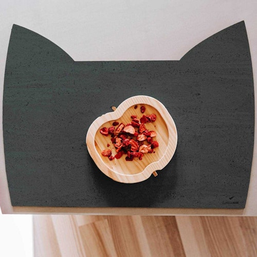 Kinder Tischset aus Kork, Katze grafit (52 x 36 cm)