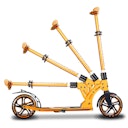 Vorschaubild Alu Scooter ab 6 Jahre 35-100kg 205mm-Rädern Orange