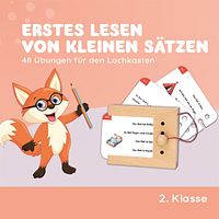 Erstes Lesen von Sätzen 7-8 J. Kartensatz (ohne Lochkasten)