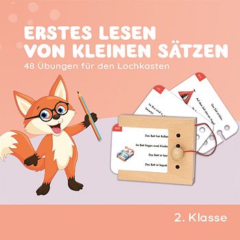 Erstes Lesen von Sätzen 7-8 J. Kartensatz (ohne Lochkasten)