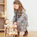 Vorschaubild Festes kariertes Twill Kleid