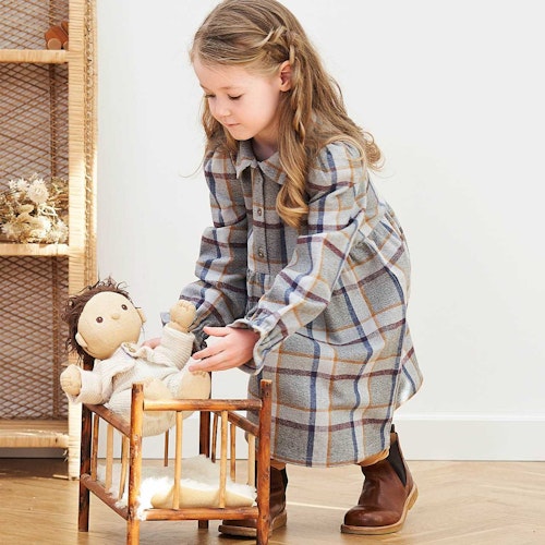 Festes kariertes Twill Kleid