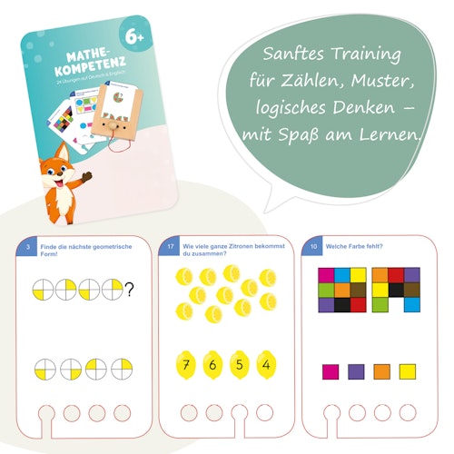 Kartensatz Mathekompetenz ab 6 Jahren (ohne Lochkasten)