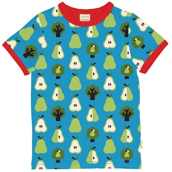 Sommerliches Kurzarmshirt Birne blau