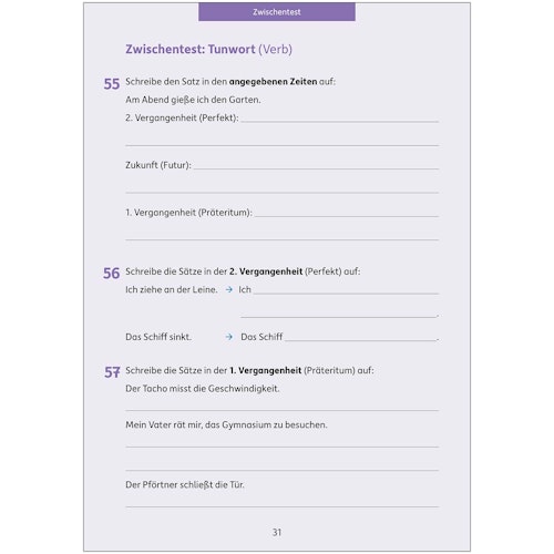 Deutsch Grammatik Übungsheft 4. Klasse