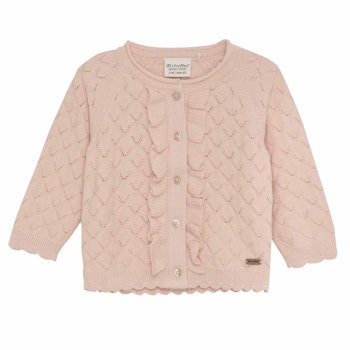 Strickjacke Rüschen rosa