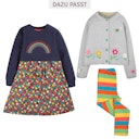 Vorschaubild Leggings bunte Regenbogen Streifen