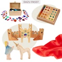 Vorschaubild Spieltuch Seide rot klein 53 x 53 cm