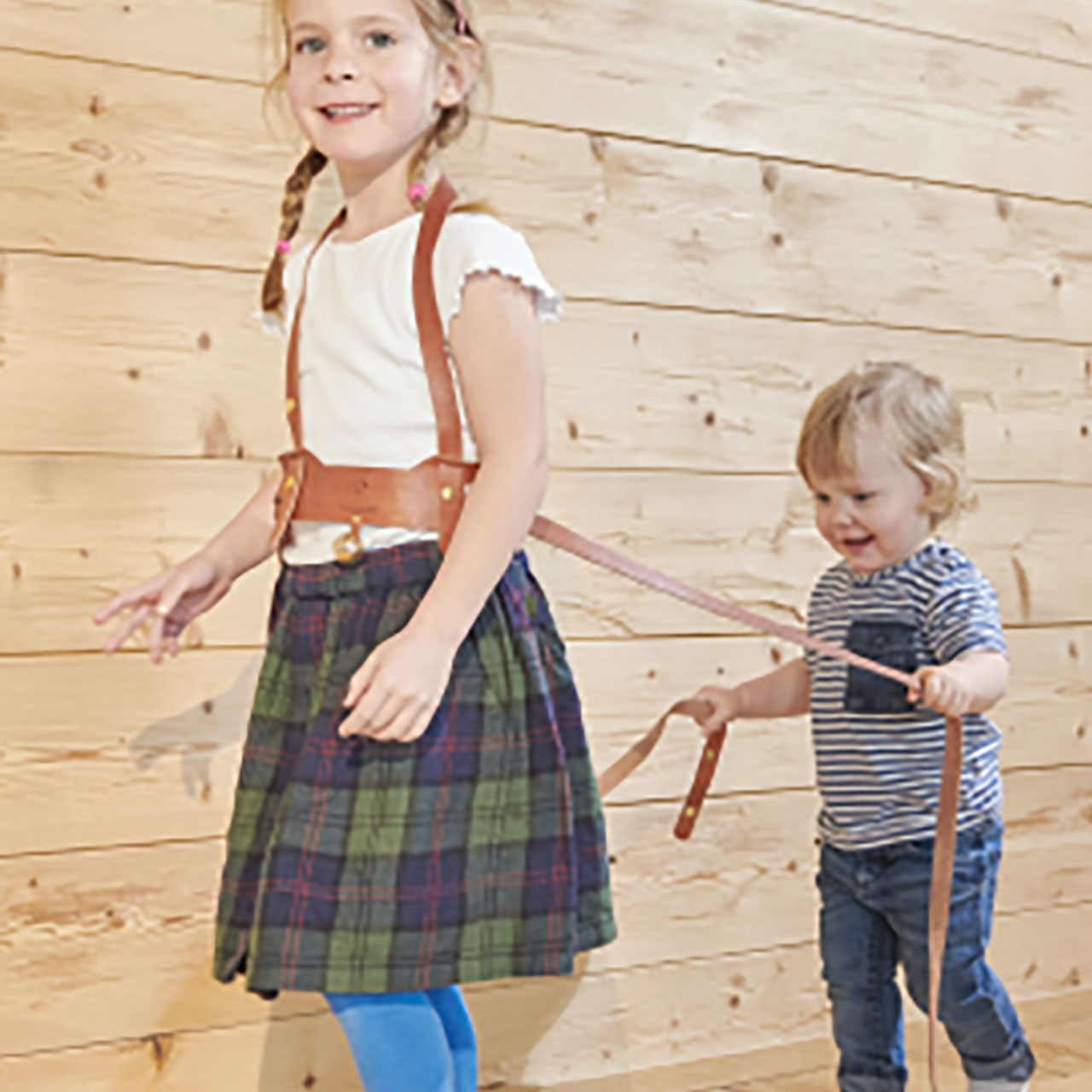 Kinder Pferdegeschirr aus Leder Zügel