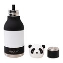 Vorschaubild Bestie Bottle Edelstahltrinkflasche mit Trinkhalm Panda 460 ml