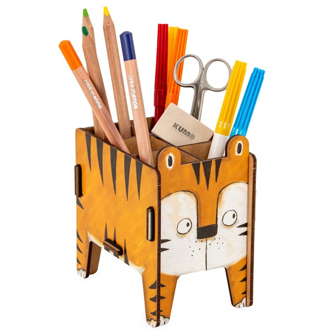 Werkhaus Stiftebox Tiger  Holz Stiftehalter fr Kinder