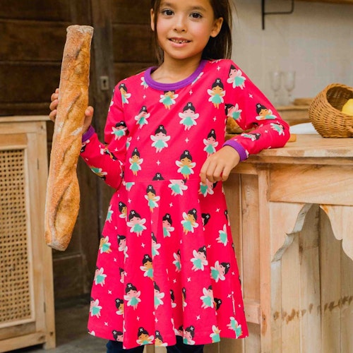 Langarm Flatterkleid Regenbogen