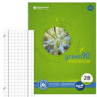 Collegeblock kariert mit Rand – Lineatur 28, DIN A4