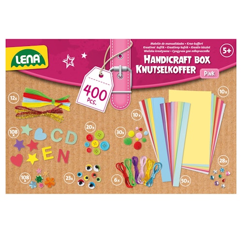 Bastelkoffer pink 400 Teile ab 5 Jahren