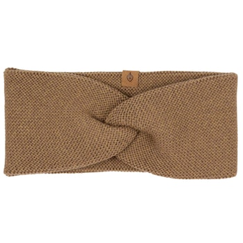 Wolle Seide Stirnband dunkles sand-beige