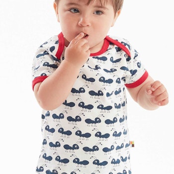 Kurzarm Shirt Fledermäuse marine