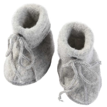 Warme Fleeceschuhe Schurwolle grau