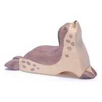 Seehund Kopf hoch Holzfigur 6,5 cm