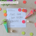 Vorschaubild Grimm´s Einschulung Stecker Schultüte Neongrün