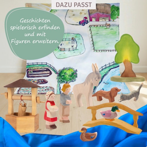 Ostheimer Brücke mit Geländer Holz 25 x 9 cm