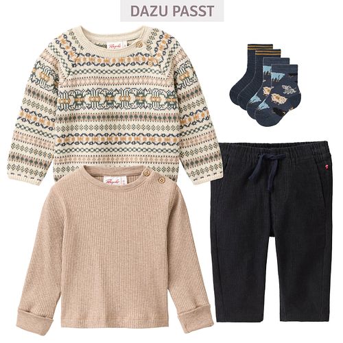 Pullover People Wear Organic Strick langarm Motiv