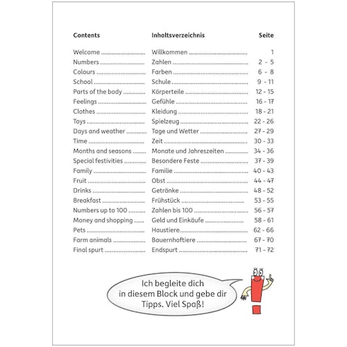 Englisch lernen 3. Klasse Übungsblock