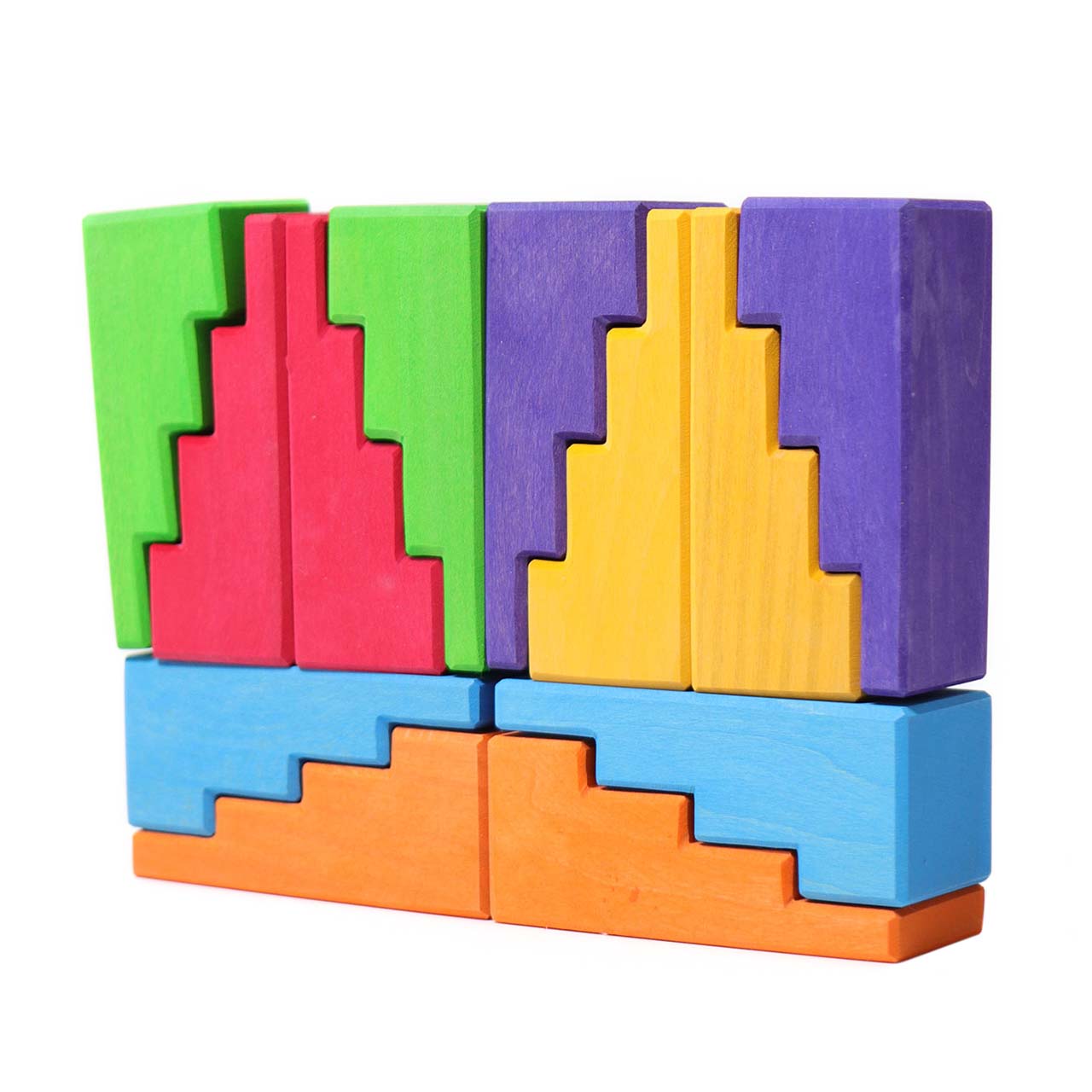 12 Treppendächer Regenbogen ab 1 Jahr