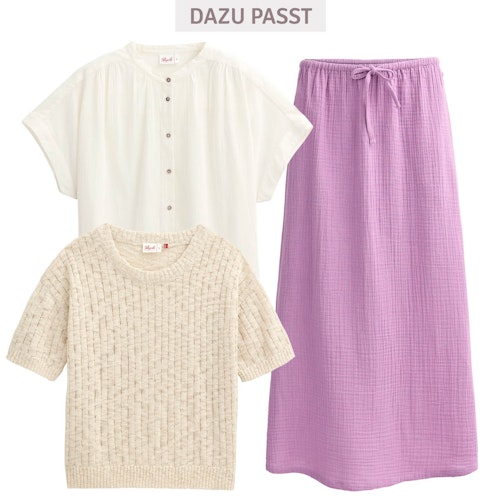 Musselin Rock lang Damen