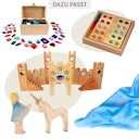 Vorschaubild Spieltuch Seide hellblau mittel 89 x 89 cm