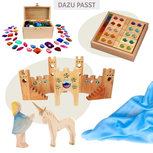 Spieltuch Seide hellblau mittel 89 x 89 cm