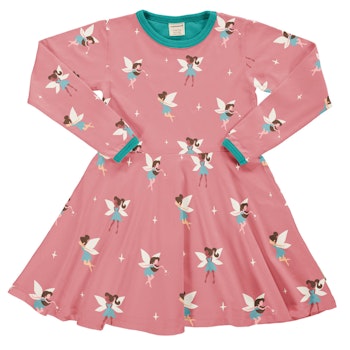 Langarm Flatterkleid Feen rosa