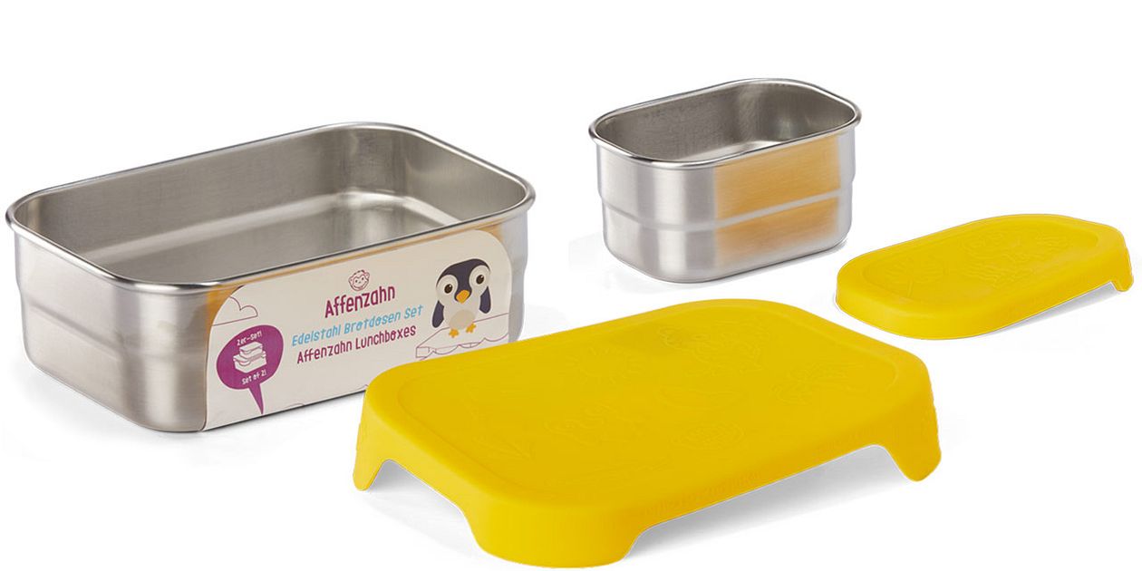 Affenzahn Brotbox Edelstahl Tiger gelb online kaufen