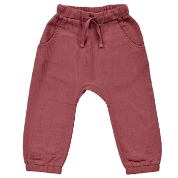 Leichte Musselin Hose altrosa