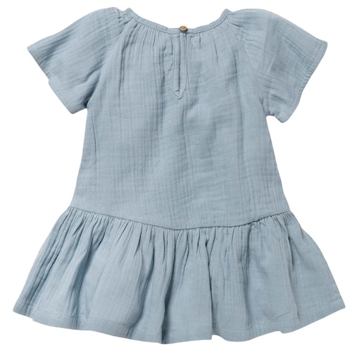 Leichtes Musselin Kleid kurzarm