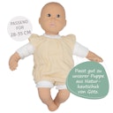 Vorschaubild Puppen Body Rüschen 28-35cm beige, Bio-Baumwolle