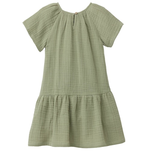 Leichtes Musselin Kleid kurzarm