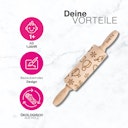 Vorschaubild Knetrolle Holz mit Weihnachtsmuster
