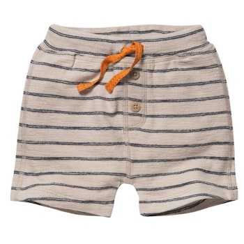 Hochwertige Bermuda Sweat Shorts beige gestreift