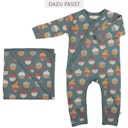 Vorschaubild Wendedecke / Babydecke Eicheln rauchblau