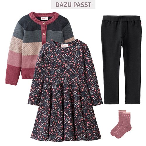 Kleid People Wear Organic langarm Motiv