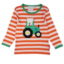 Vorschaubild Gestreiftes Langarmshirt Traktor-Applikation