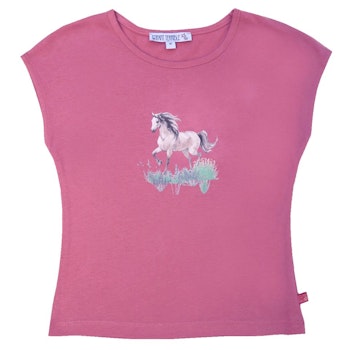 Sommer Shirt Pferde-Druck rosa