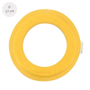 Kleiner super weicher Wurfring LOOP Frisbee gelb-honey