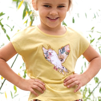 Sommerliches Shirt Blumen ocker