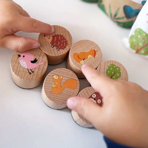 Knetstempel Holz 6er-Set Waldtiere