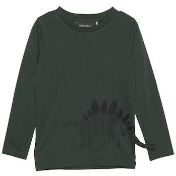 Weiches Langarmshirt Dinosaurier waldgrün
